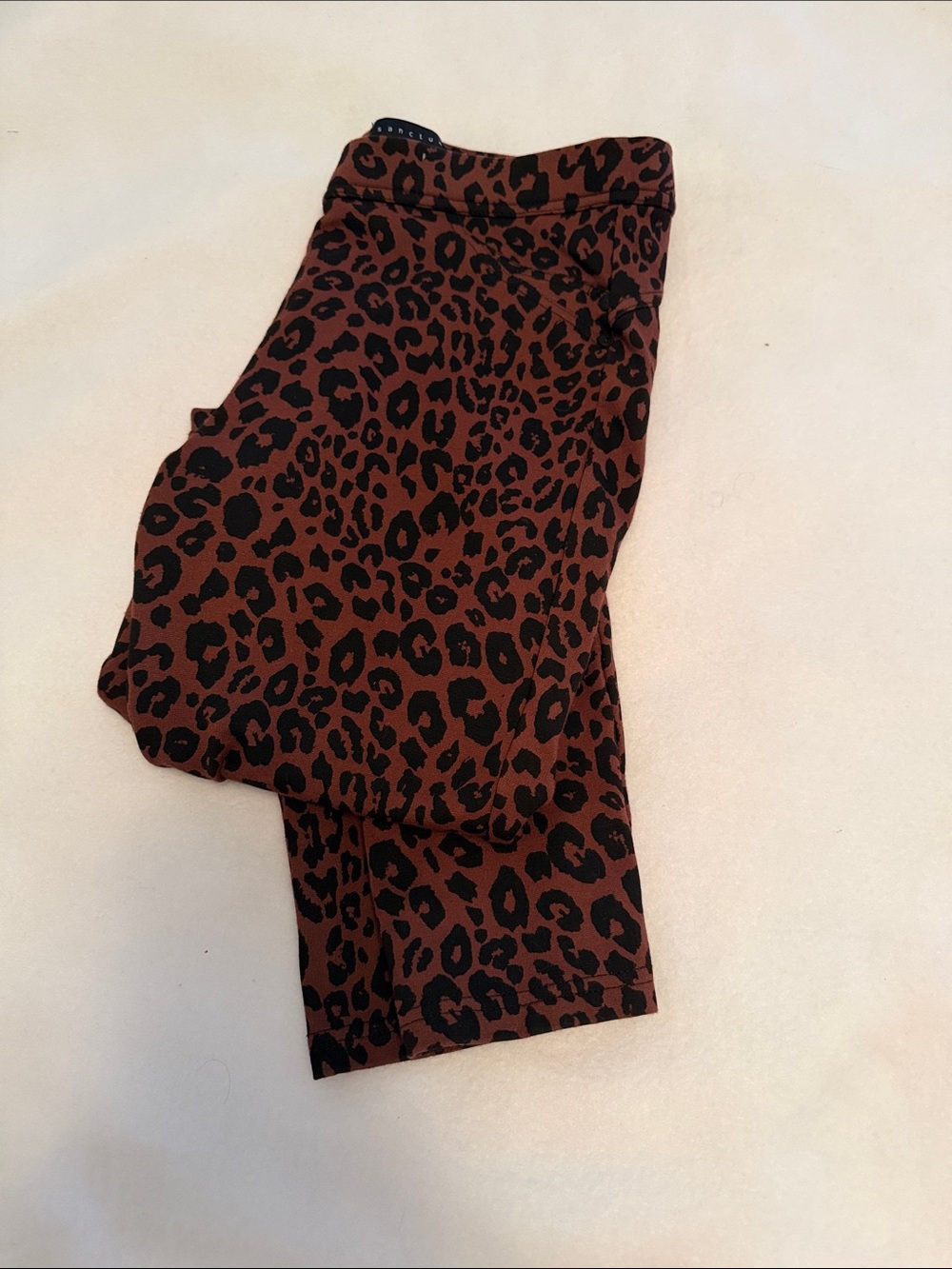 Sanctuary M petite Leopard Print Brown and Black Leggings